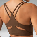 Dreamlux V-Neck Strappy Back Workout Bra – Light Support