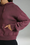 Velvra Modal Cropped Pullover Hoodie