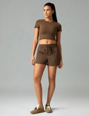 Essential Mid-Rise Casual Shorts w/ Adjustable Waistband 3.5"