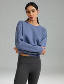 Velvra Modal Fleece Crewneck Sweatshirt w/ Thumb Holes