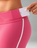 Dreamlux High Waisted No Front Seam 25" Yoga Legging w/ Contrast Trim