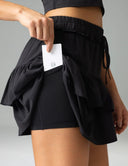 Sorona 3-Layer Ruffle Skirt w/ Built-In Anti-Exposure Short