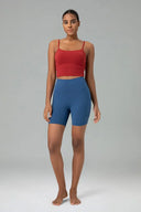 Essential High Waisted No-Roll 6" Sports Shorts w/ Pockets