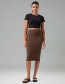 Dreamlux High-Rise Slim-Fit Midi Work Skirt