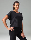 Sorona Batwing Sleeve Twist-Back Relaxed Fit Top