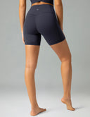 Dreamlux High Waisted No Front Seam 6" Biker Shorts w/ Pockets
