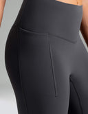 Dreamlux High Waisted No Front Seam Flare Leggings w/Pockets 27.5"