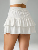 Sorona 3-Layer Ruffle Skirt w/ Built-In Anti-Exposure Short