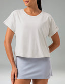 Sorona Batwing Sleeve Twist-Back Relaxed Fit Top