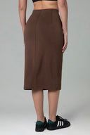 Velvra Modal Streamline Midi Skirt w/ Pockets