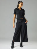 Sorona V-Neck Cropped Polo Shirt – Relaxed Fit