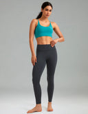 Fleece Lined No Front Seam 26.5" Thermal Leggings w/ Pockets