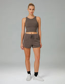 Shorts lounge de modal con cordón y bolsillos
