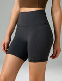 Dreamlux High Waisted No Front Seam 6" Biker Shorts w/ Pockets