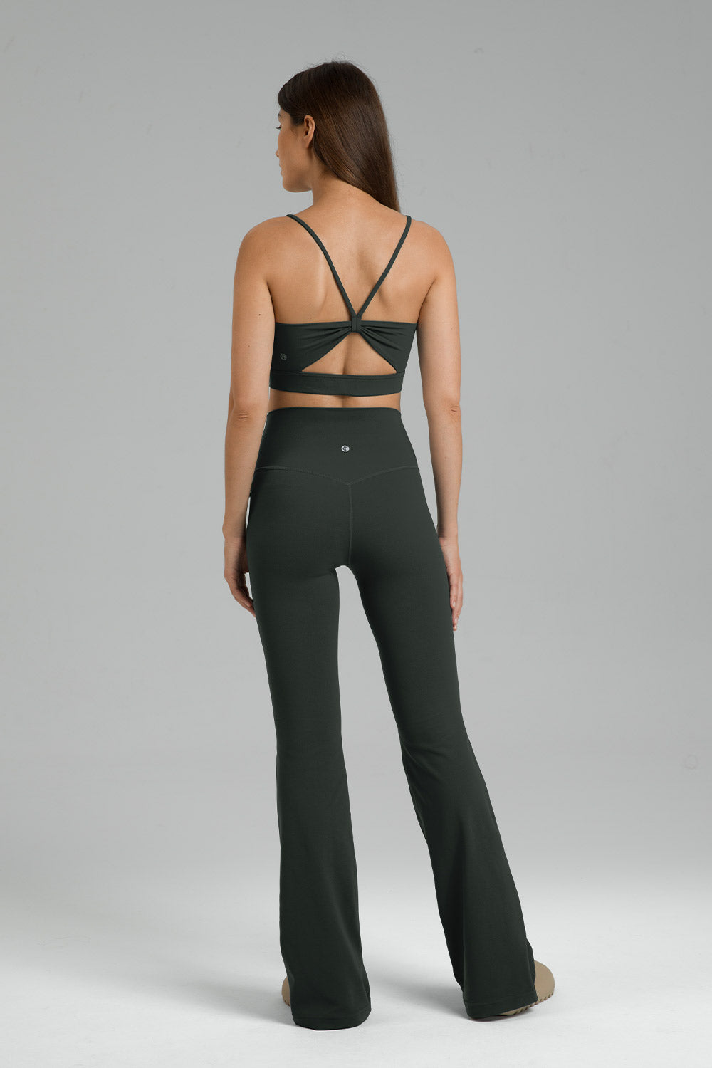 V Waist Flared Stretch Pants with Pockets — LSF Boutique
