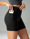 Dreamlux High Waisted No Front Seam 6" Biker Shorts w/ Pockets