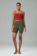Essential High Waisted No-Roll 6" Sports Shorts w/ Pockets