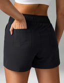 Essential Mid-Rise Casual Shorts w/ Adjustable Waistband 3.5"