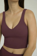 Camiseta sin mangas corta con cuello en V acanalado Dreamlux 
