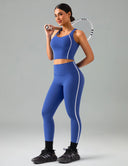 Dreamlux High Waisted No Front Seam 25" Yoga Legging w/ Contrast Trim