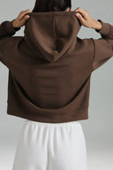 Velvra Modal Cropped Pullover Hoodie