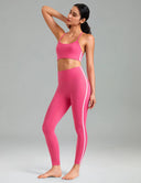 Dreamlux High Waisted No Front Seam 25" Yoga Legging w/ Contrast Trim