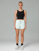Shorts lounge de modal con cordón y bolsillos