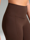 Dreamlux High Waisted No Front Seam Flare Legging w/Pockets 31.5"