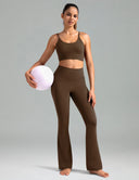 Dreamlux High Waisted No Front Seam Flare Legging w/Pockets 31.5"