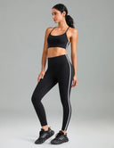 Dreamlux High Waisted No Front Seam 25" Yoga Legging w/ Contrast Trim