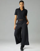 Sorona V-Neck Cropped Polo Shirt – Relaxed Fit