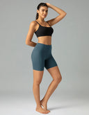 Dreamlux High Waisted No Front Seam 6" Biker Shorts w/ Pockets