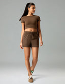 Essential Mid-Rise Casual Shorts w/ Adjustable Waistband 3.5"