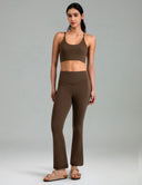 Dreamlux High Waisted No Front Seam Flare Leggings w/Pockets 27.5"