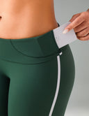 Dreamlux High Waisted No Front Seam 25" Yoga Legging w/ Contrast Trim