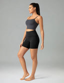 Dreamlux High Waisted No Front Seam 6" Biker Shorts w/ Pockets