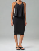 Dreamlux High-Rise Slim-Fit Midi Work Skirt
