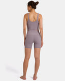 Dreamlux Buttery Soft Ribbed 6" Cropped Short