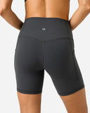 6" Dreamlux Yoga-Shorts mit hoher Taille und Taschen