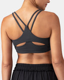 Dreamlux® V-Neck Strappy Back Workout Bra – Light Support
