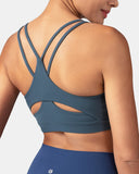 Dreamlux® V-Neck Strappy Back Workout Bra – Light Support