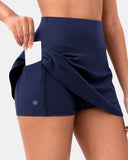 Dreamlux Athletic Tennis Skirt w/ Built-in Shorts & Pockets
