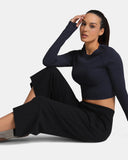Dreamlux® Mid Waisted Cropped Wide Leg Pant 22"