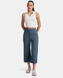Dreamlux® Mid Waisted Cropped Wide Leg Pant 22"