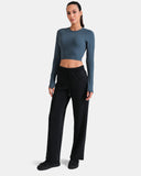 Dreamlux Long Sleeve Cropped Workout Shirt