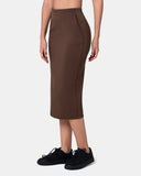 Velvra® Modal Streamline Midi Skirt w/ Pockets