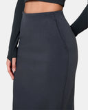 Velvra® Modal Streamline Midi Skirt w/ Pockets