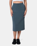 Velvra Modal Streamline Midi Skirt w/ Pockets