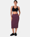 Velvra® Modal Streamline Midi Skirt w/ Pockets