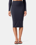 Dreamlux® High-Rise Slim-Fit Midi Work Skirt